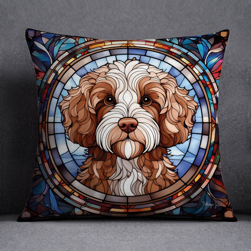 Cavapoo Brown Suncatcher Design Cushion